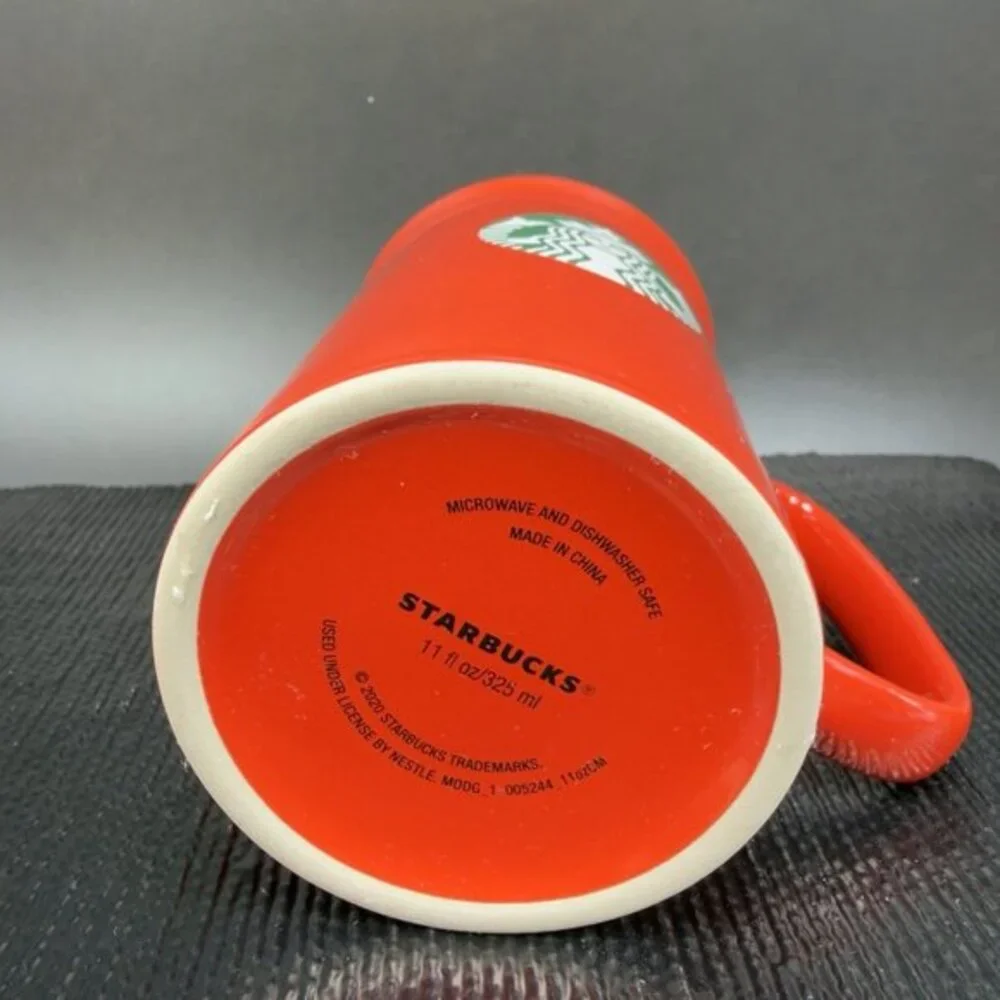 Starbucks Coffee Red‎ Green Logo Coffee Mug Cup 11fl oz Stoneware Mug Siren Logo